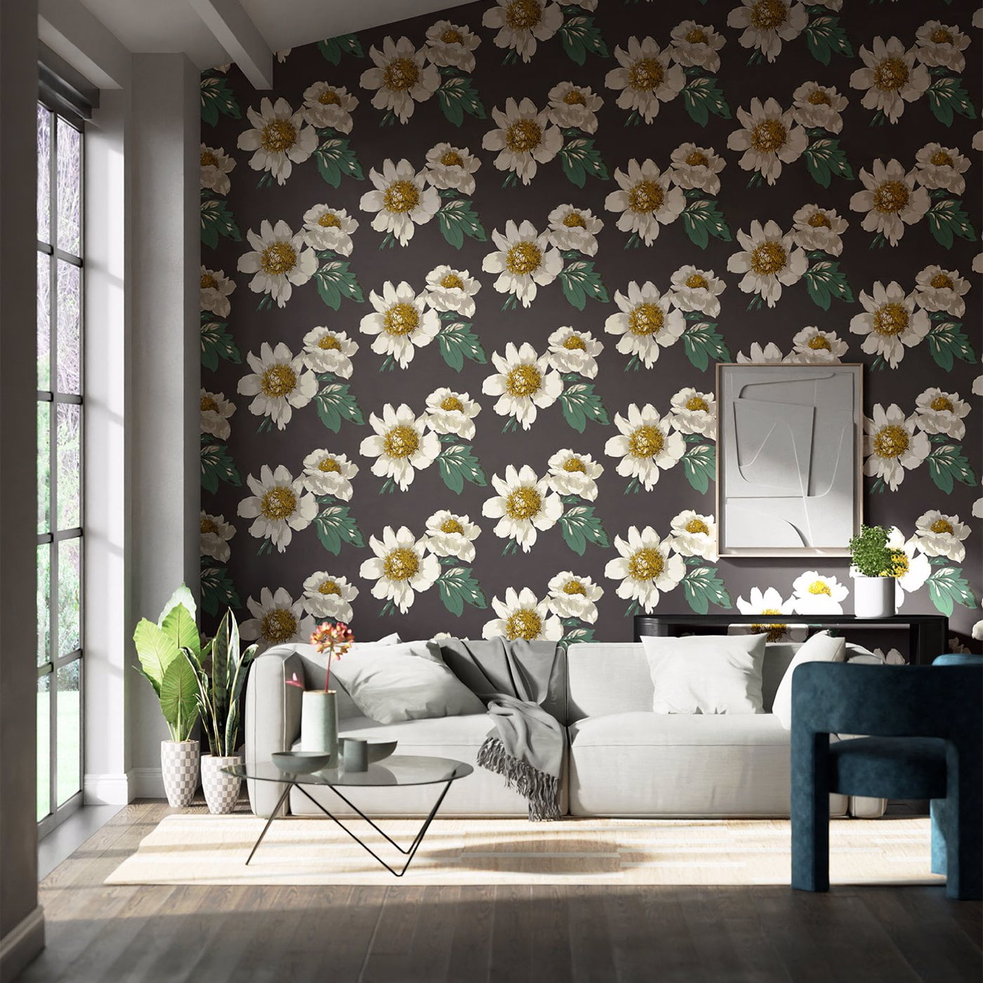 Paeonia Wallpaper Sample | Silk Interiors Wallpaper Australia