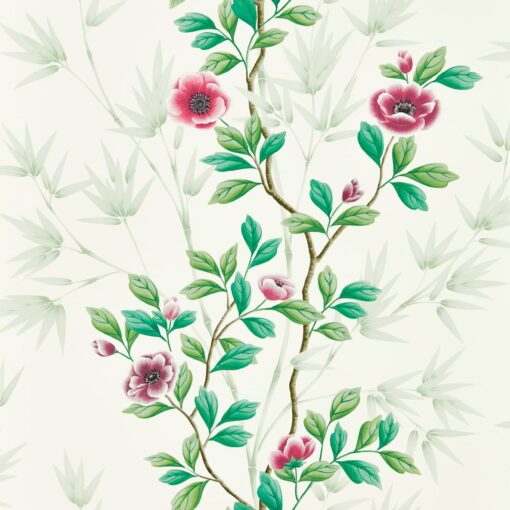 Lady Alford Wallpaper by Harlequin Wallpaper in Fig Blossom and Magenta