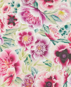 Marsha Wallpaper by Diane Hill in Powder, Peony and Magenta