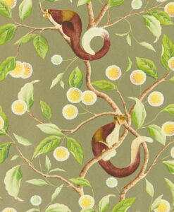 Nellie Wallpaper by Diane Hill in Gilver and Meadow