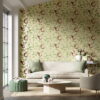Nellie Wallpaper by Diane Hill in Gilver and Meadow