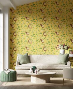 Nellie Wallpaper by Diane Hill in Honey and Meadow