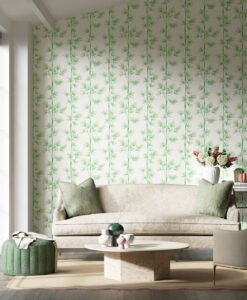 Isabella Bamboo Wallpaper by Harlequin in Porcelain and Bamboo