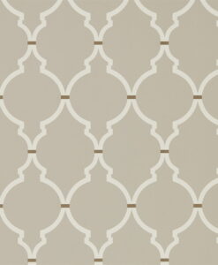 Empire Trellis Wallpaper in Linen and Cream
