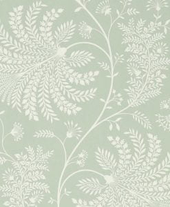 Mapperton Wallpaper in Sage and Cream