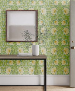Pimpernel Wallpaper by Morris & Co in Weld and Leaf Green