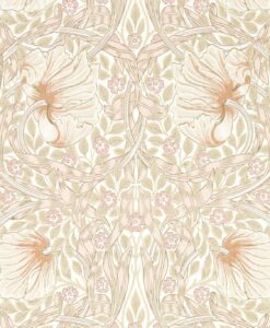 Pimpernel Wallpaper by Morris & Co in Cochineal Pink