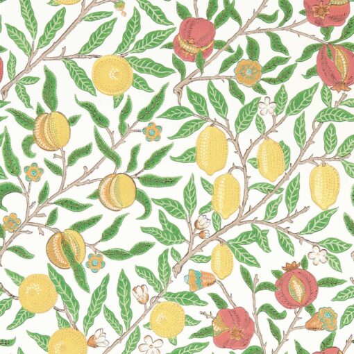 Fruit Wallpaper by Morris & Co in Leaf Green and Madder
