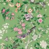 Chinoiserie Hall Wallpaper by Sanderson in Chinese Green and Lotus Pink
