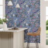 Chinoiserie Hall Wallpaper by Sanderson in Blueberry and Purple