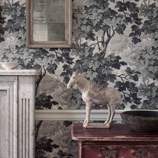 Richmond Park Wallpaper in Charcoal