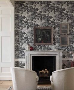 Richmond Park Wallpaper in Charcoal