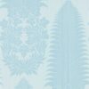 Marsdens Palm Damask Wallpaper by Zoffany in Stone Blue