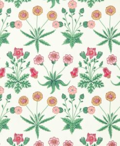 Daisy Wallpaper in Strawberry Fields from the Bedford Park Wallpapers Collection by Morris & Co