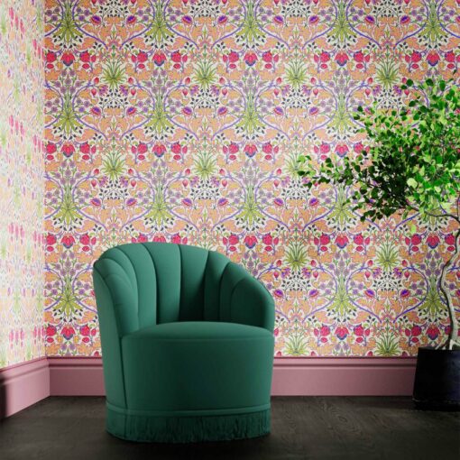 Hyacinth Wallpaper in Cosmo Pink by Sanderson Archive