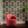 Hyacinth Wallpaper in Enchanted Green from Sanderson Archive