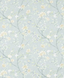 Nostell Priory Wallpaper in Blue and Ivory by Zoffany