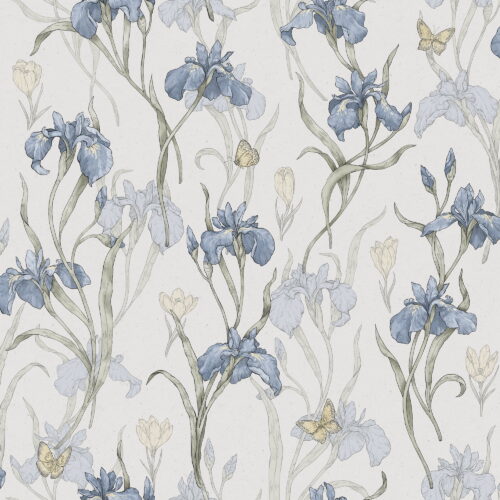 Iris Wallpaper in Powder Pink | Silk Interiors Wallpaper Australia