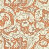 Bachelors Button Wallpaper by Morris & Co in Burnt Orange and Sky