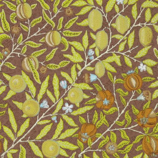 Fruit Wallpaper by Morris & Co in chocolate