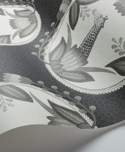 Ardmore Cameos Wallpaper by Cole & Son in Black and White