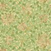 Honeysuckle Wallpaper by Morris and Co in Beige, Green and Pink