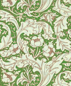 Bachelors Button Wallpaper by Morris & Co in Leaf Green and Sky