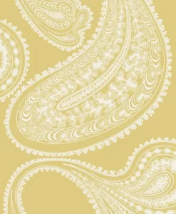 Rajapur Flock Wallpaper by Cole and Son in Yellow