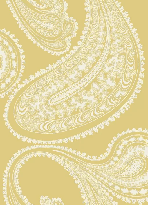Rajapur Flock Wallpaper by Cole and Son in Yellow