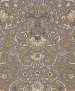 Pure Loddon Wallpaper by Morris & Co in Taupe and Gold