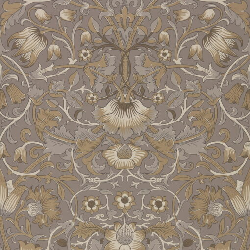 Pure Loddon Wallpaper by Morris & Co in Taupe and Gold