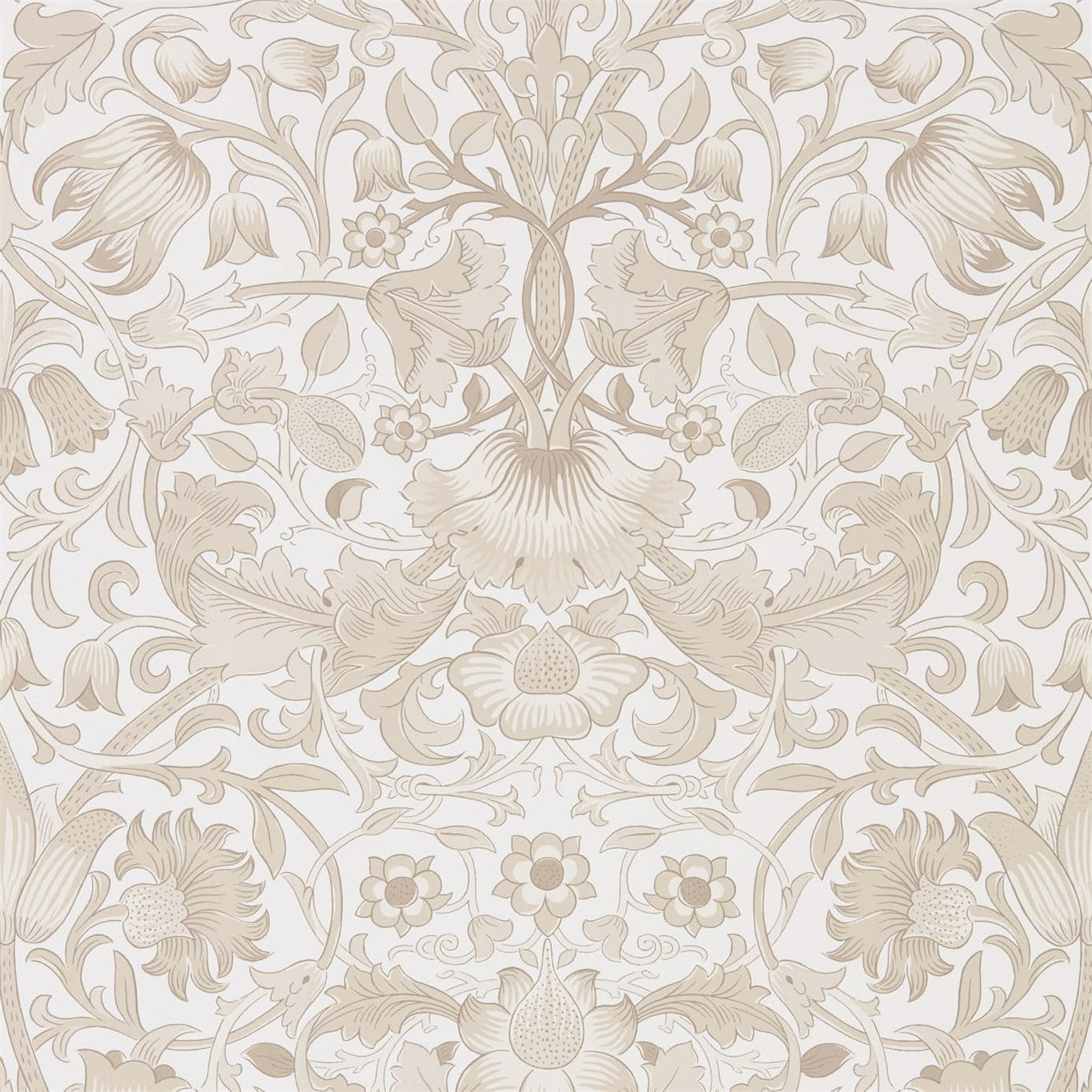 Morris & Co Pure Lodden Wallpaper in Ivory and Linen