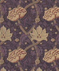 Windrush Wallpaper by Morris & Co in Aubergine and Wine