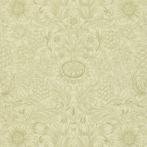 Sunflower Etch wallpaper in Gold and Parchment