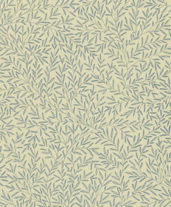 Lily Leaf Wallpaper in Woad