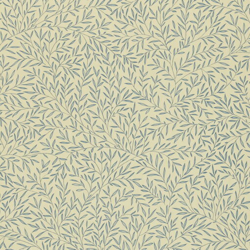 Lily Leaf Wallpaper in Woad
