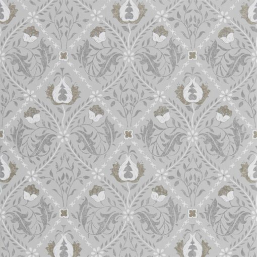 Pure Trellis Wallpaper in Lightish Grey