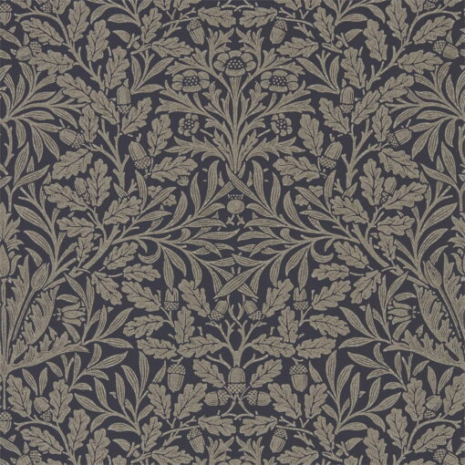 Pure Acorn Wallpaper by Morris & Co in Charcoal and Gilver