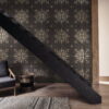 Pure Net Ceiling Wallpaper by Morris & Co in Charcoal and Gold