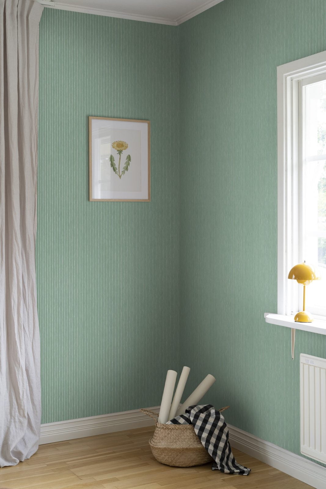 Brita Wallpaper In Emerald | Silk Interiors Wallpaper Australia