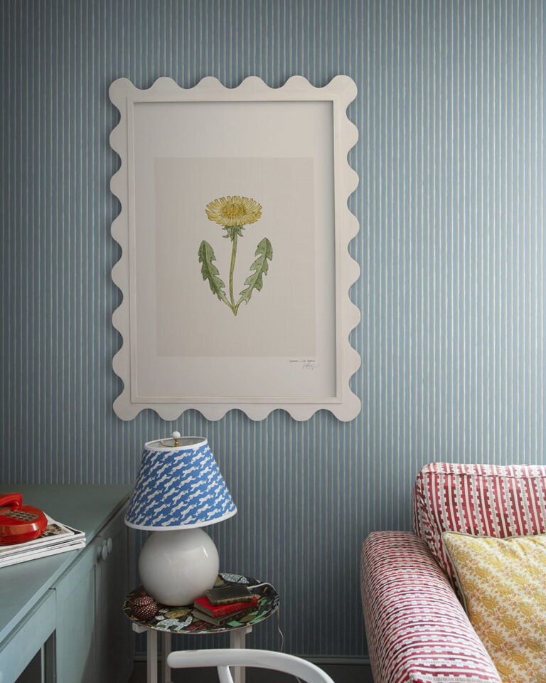 Brita Wallpaper In Blue | Silk Interiors Wallpaper Australia