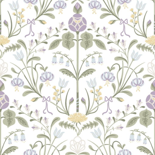Till Carl Wallpaper in Lilac by Sandberg Wallpaper