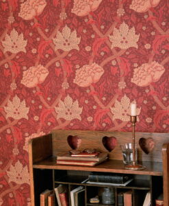 Windrush Wallpaper by Morris & Co in Dark Brick Red