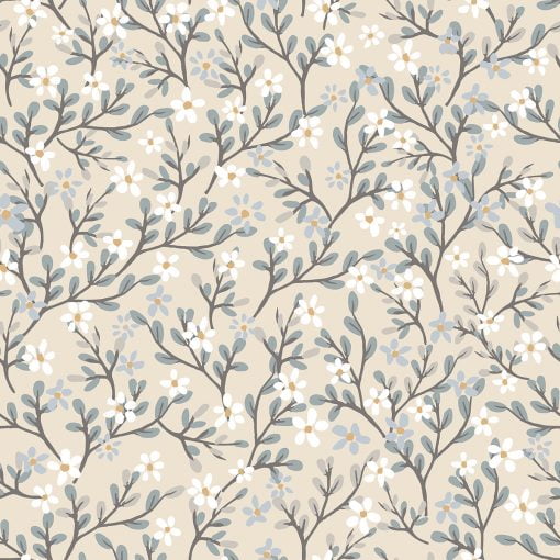 Exquisite Blossoms Wallpaper by LILIPINSO in Wheat