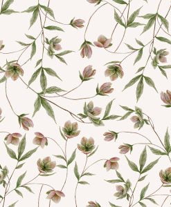 HELLEBORES Wallpaper by LILIPINSO in Pink