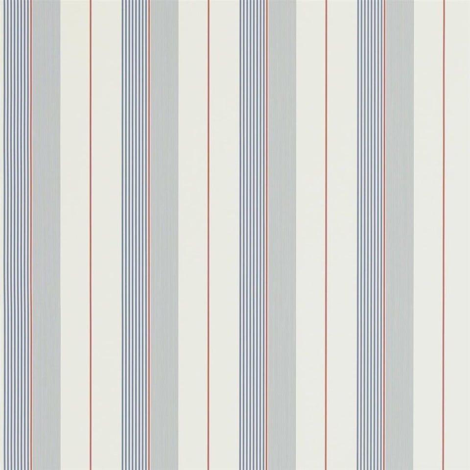 Seaton Stripe Denim Wallpaper Sample | Silk Interiors Wallpaper Australia