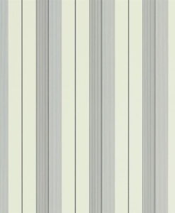 Aiden Stripe Wallpaper in Granite and Cream
