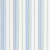 Aiden Stripe Wallpaper in Blue and White