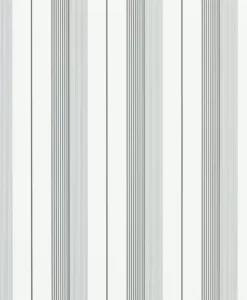 Aiden Stripe Wallpaper in Black and Grey