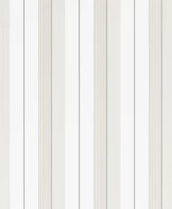 Aiden Stripe Wallpaper in Natural and White